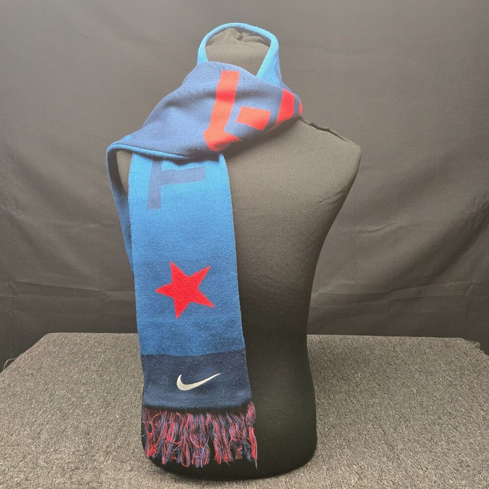 Nike Team USA Scarf Winter Olympics Knit Blue Red White Eagle Stars Logo Unisex